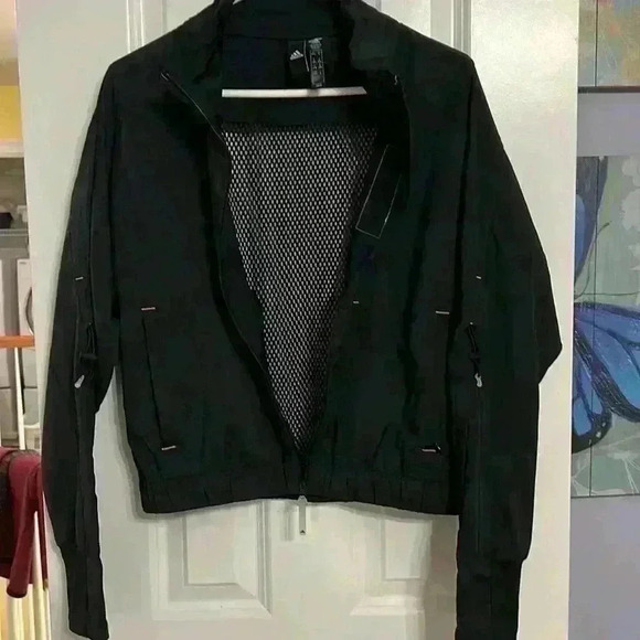 adidas Jackets & Blazers - adidas W TE Tracktop Prime Blue mesh Back Black Jacket XS